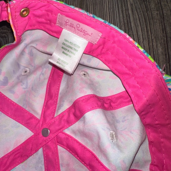 Lilly Pulitzer Catch The Wave Run Around Hat Gold Hard To Find Baseball Cap - Picture 5 of 5